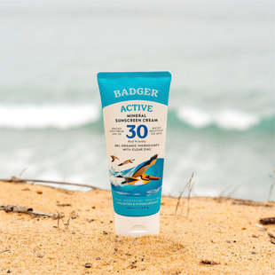 包邮现货美国Badger Company优效矿物质防晒霜SPF30无香型87ML