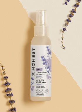 现货美国The Honest Company儿童护理顺发液喷雾无香熏衣草118ML