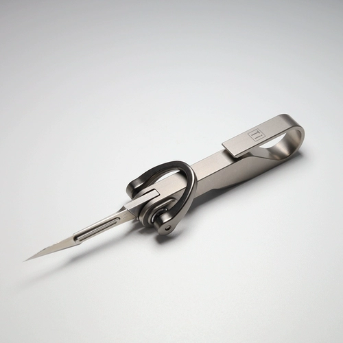 Подвесная пряжка титаново сплав сплав вентилятор нож складной бумажный нож Открытие ножа EDC Портативный портативный портативный инструмент № 3 рама ножа 3