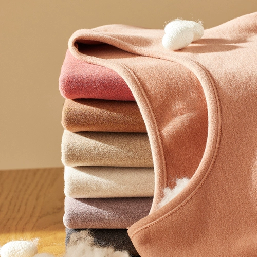 Шерстяное бархатное удерживающее тепло тонкое утепленное нижнее белье, термобелье, зимние штаны