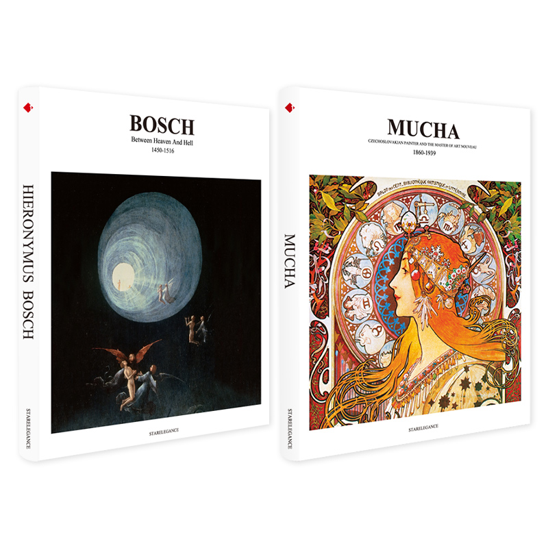 mucha阿尔丰斯穆夏画册作品集慕夏手绘插画素描手稿 波希bosch画册