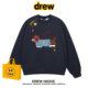 drew美式 潮牌可爱小狗圆领卫衣男女秋冬2025新款 宽松休闲情侣上衣