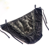 少女甜美舒适性感中低腰日系内裤 系带牛奶丝三角裤 M码 日单 L码