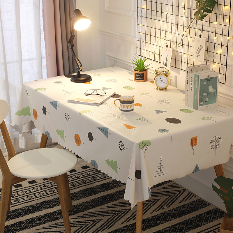客厅餐桌布防水防油防烫免洗pvc茶几北欧ins风长方形台布垫高级感