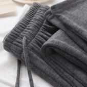 春秋冬深灰色糯米裤 直筒宽松休闲裤 女2025新款 高腰软糯垂感阔腿裤