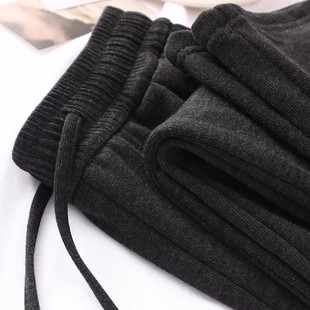 直筒宽松休闲裤 高腰软糯垂感阔腿裤 女2025新款 春秋冬深灰色糯米裤