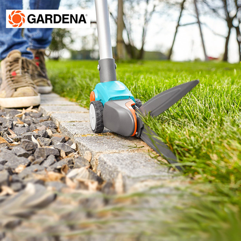 德国进口嘉丁拿gardena手持草坪剪草机修剪草坪割草手推式剪草刀