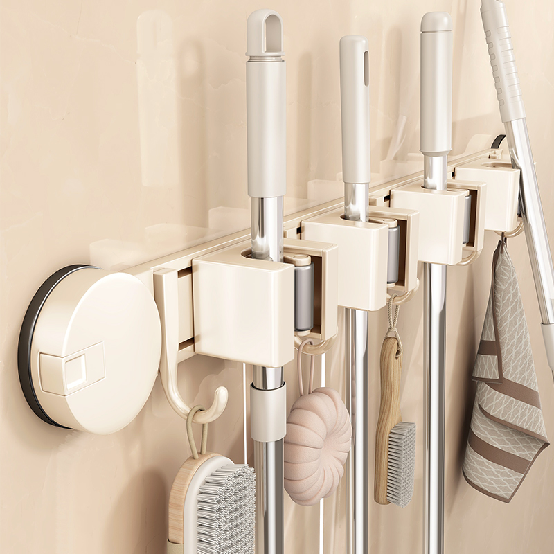 吸盘拖把壁挂夹挂钩免打孔