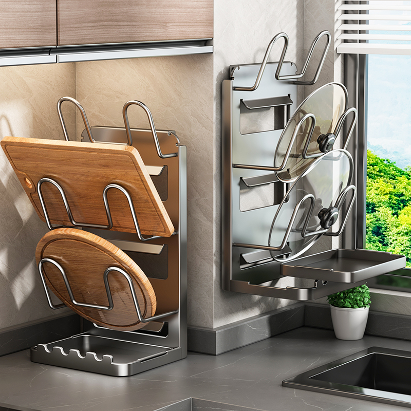 厨房锅盖架壁挂两用立式