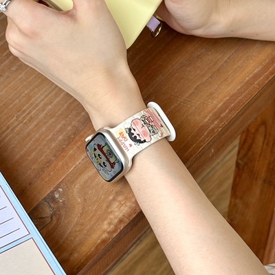 适用苹果10表带蜡笔小新s11