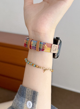 适用华为gt6手表带GT6pro女款gt5复古秋冬格子KT猫gt4高级感gt3表带腕带Watch6智能替换带watch4运动41/46mm