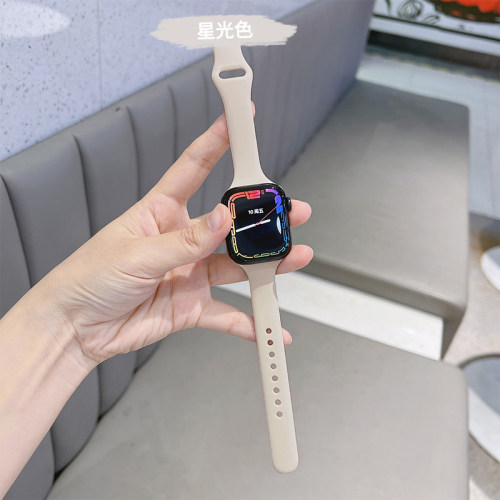 适用applewatch表带硅胶小蛮腰