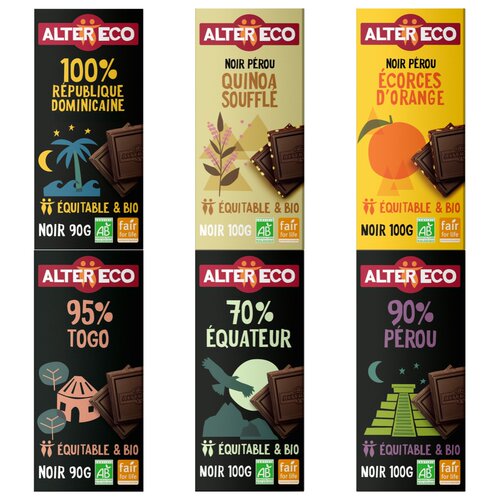法国直邮ALTER ECO有机黑巧克力牛奶榛子百香果柠檬薄荷杏仁橙皮