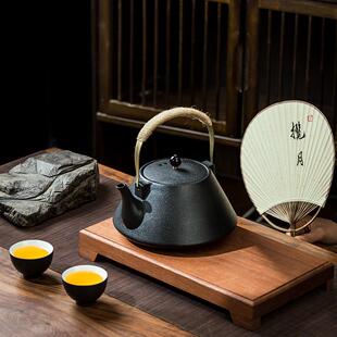 大容量黑陶粗陶带过滤网餐厅水壶茶壶家用单壶办公茶楼泡茶提梁壶