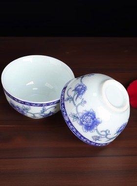 复古青花瓷茶具家用品茶杯杯子