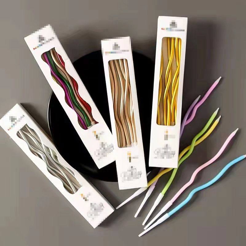 网红生日蛋糕插件蜡烛曲线蜡烛镀金螺纹蜡烛蛋糕装饰蜡烛彩色蜡烛,节庆用品/礼品,蜡烛,淘宝优惠券,粉丝福利购,淘宝优惠卷