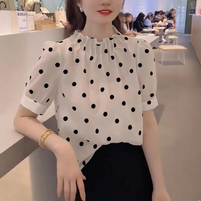 2025夏季新款高级感波点衬衫天丝