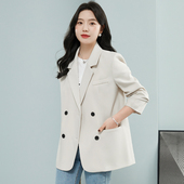 米色西装 高级感休闲小个子春秋黑色西服 韩版 外套女2026年春装 新款