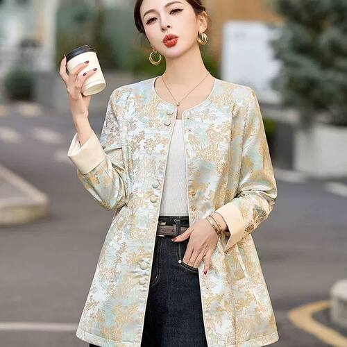 新中式国风外套女长款春秋