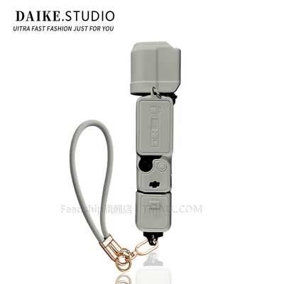 适用大疆Pocket3保护套osmo口袋相机硅胶套手提斜跨挂绳屏幕套标准版套装续航手柄防刮保护壳配件防摔钛空灰