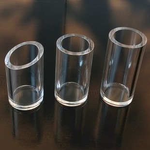 透明简约亚克力圆形笔筒化妆刷收纳桶桌面收纳盒水晶笔筒试管花瓶