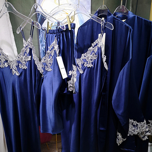 25LP纯真丝睡衣女重磅19姆桑蚕丝吊带睡袍外穿背心蕾丝新婚礼晨袍