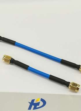 SMA-JB3转SMA-JB3蓝色半柔射频线RG141-402-50-3SMA公头转SMA公头