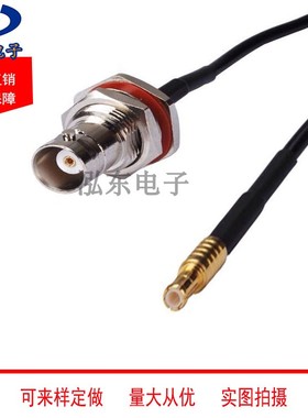 射频信号线MCX公转BNCK母头防水六角盘 RG174纯铜线 BNCKY/MCXJ