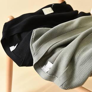 原单chico针织毛衣女长袖无扣开衫简约外套OL通勤春秋上衣外搭