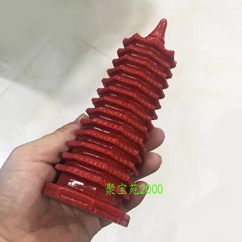 仿玉石塔办公室书桌宝塔玉器工艺品摆饰礼物朱砂塔摆件13层玉塔