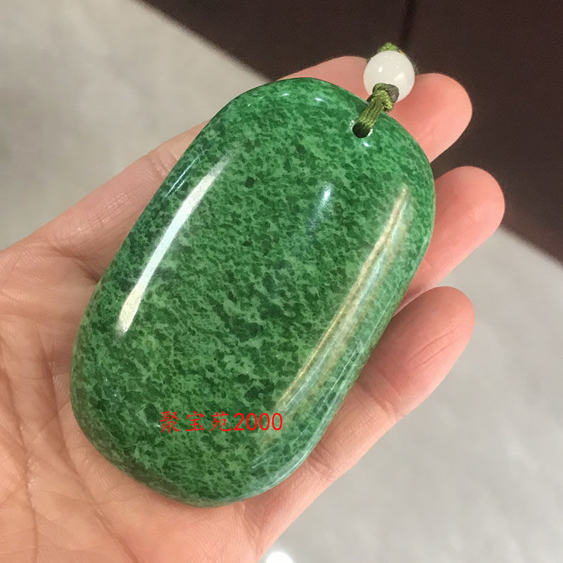 原石精雕满绿把玩件男女玉石按摩手玩件礼品干青翡翠色玉石手把件