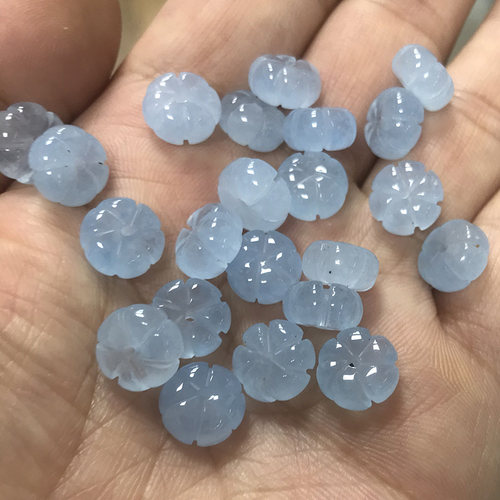 彩色玉石手串女串珠黄龙玉水晶散珠配件天然金丝玉南瓜珠手链配珠