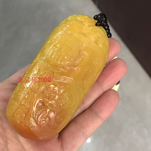 玉石神兽皮休把玩件盘玩手把件古玩仿黄龙玉祥云貔貅随身文玩把件