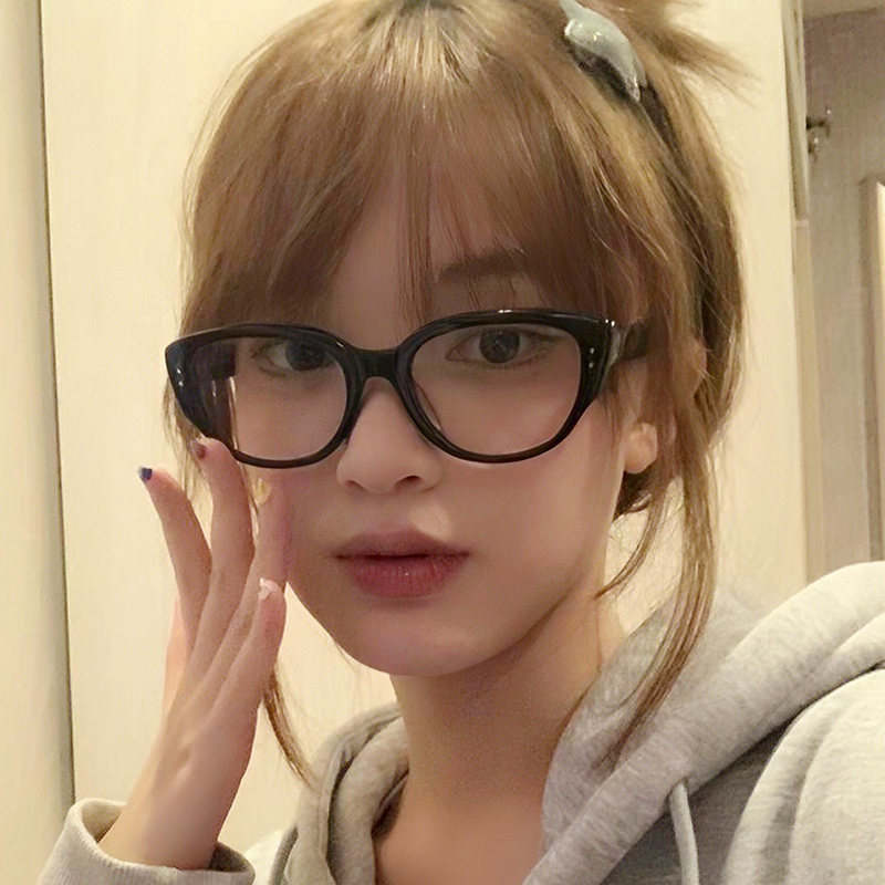 女猫眼眼镜复古眼镜框