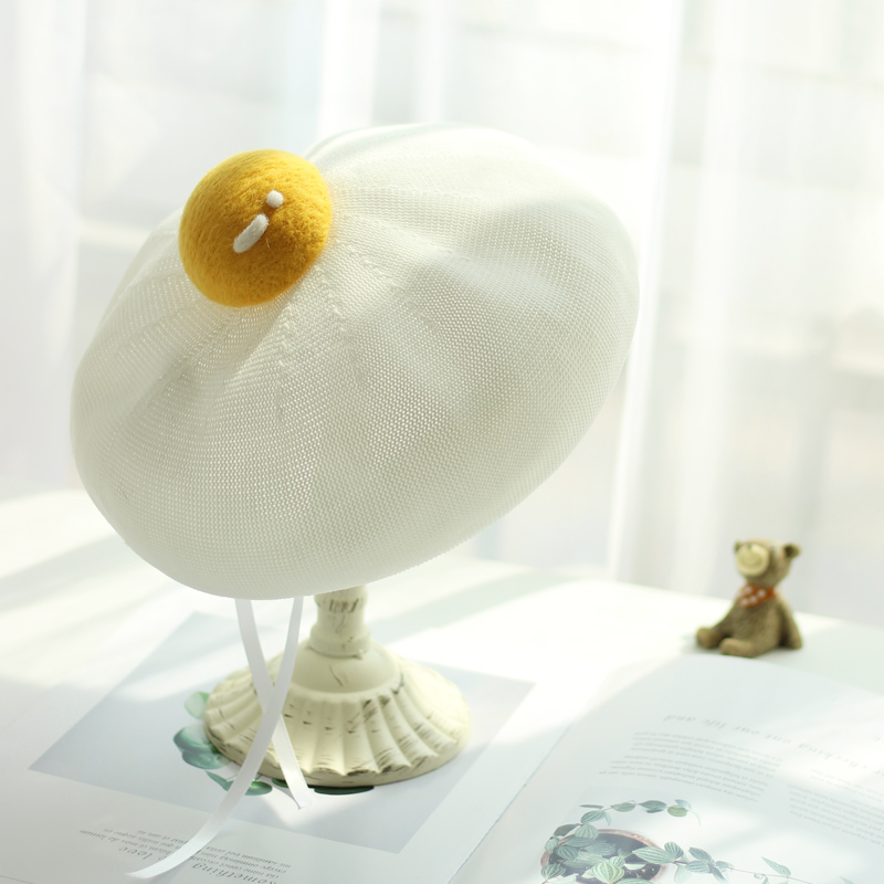 可爱透气韩版日系羊毛毡贝雷帽