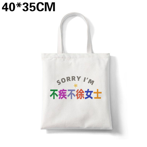 多巴胺sorry不疾不徐女士实力绝对允徐帆布包姓氏谐音通勤大容量