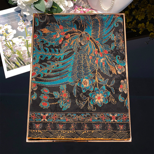 【锦绣凤仪】香云纱提花真丝长巾中国风高端送礼蚕丝丝巾披肩女