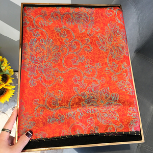 【莲如意】宋锦重磅高货桑蚕丝高档礼品织锦中国风丝巾围巾女