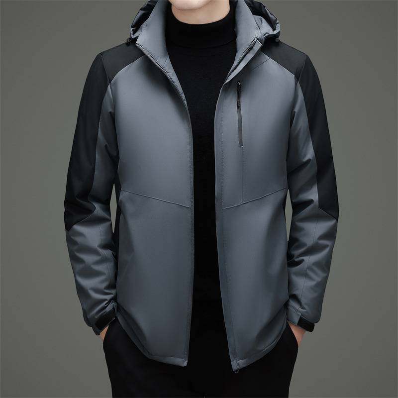 专柜品质2025冬季新款中年男士保暖冲锋衣棉服时尚休闲宽松保暖外