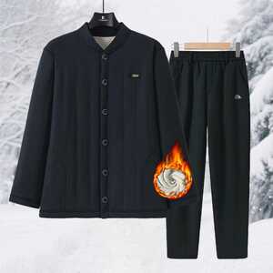 专柜爷爷秋冬保暖棉衣爸爸冬季居家棉服中老年人男士加绒加厚休闲