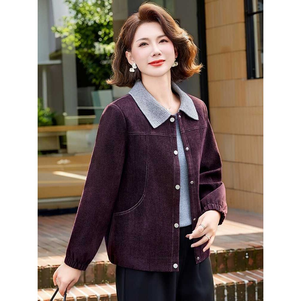 专柜2026新款妈妈秋装牛仔外套中年女士休闲上衣服中老年女装春秋