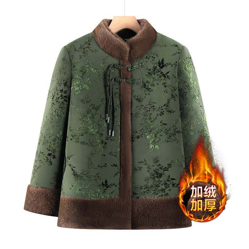 专柜品质中老年奶奶冬装国风棉服外套妈妈保暖棉衣老太太冬季加绒