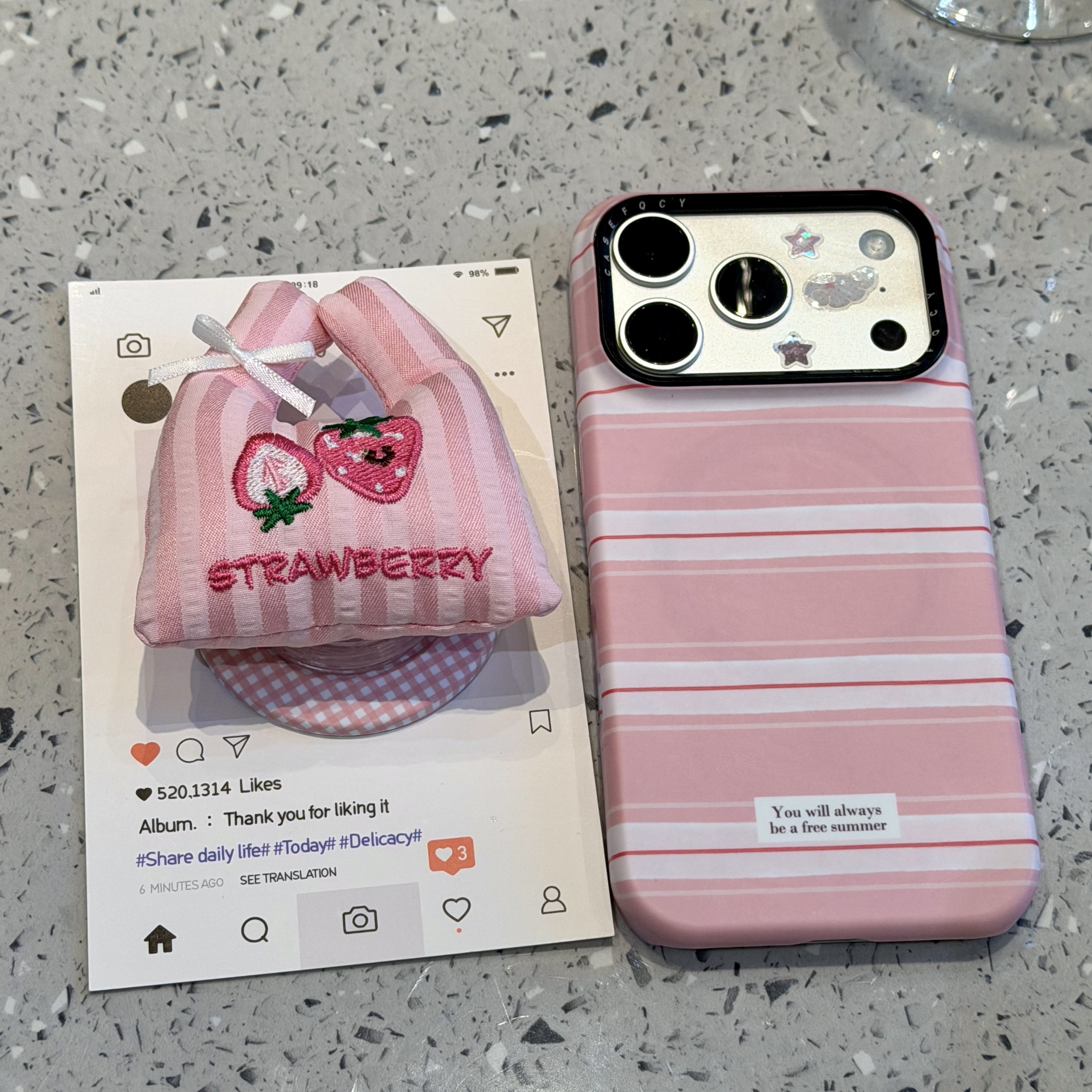 ins条纹布艺水果袋子磁吸支架适用于iphone17promax苹果16p手机壳唯美小清新创意防摔保护壳,3C数码配件,手机保护套/壳,淘宝优惠券,粉丝福利购,淘宝优惠卷