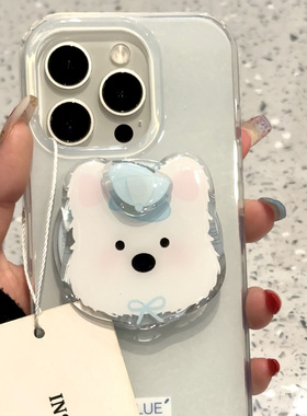 蓝帽小狗磁吸支架适用ihone16promax苹果15pro手机壳14新款13