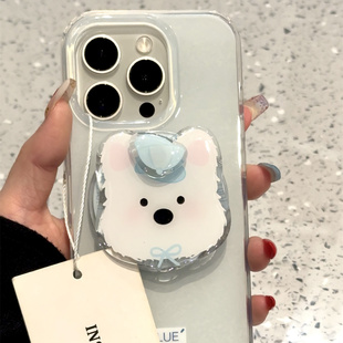 蓝帽小狗磁吸支架适用ihone16promax苹果15pro手机壳14新款13