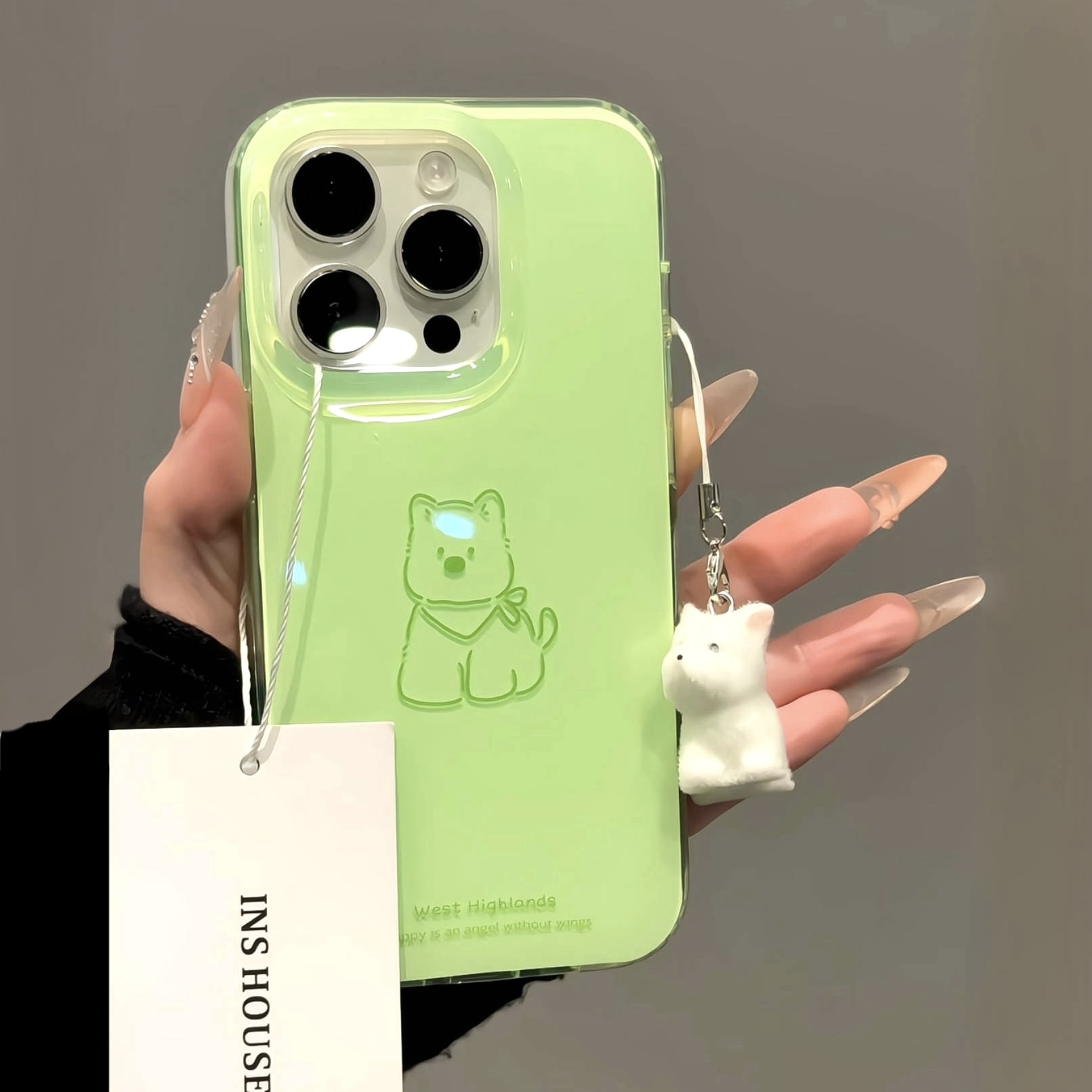创意ins线条小狗适用iphone16proma手机壳苹果15pro新款14pro/13p