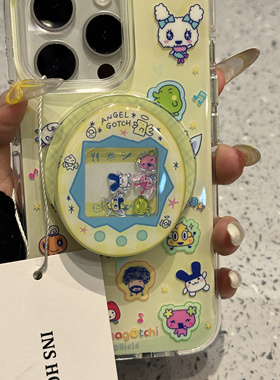 可爱彩色拓麻歌子音符适用iphone16promax苹果15p磁吸手机壳14pr