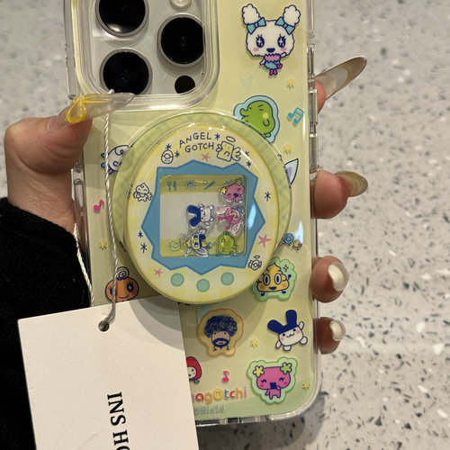 可爱彩色拓麻歌子音符适用iphone16promax苹果15p磁吸手机壳14pr