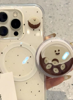 韩系简约白色泼墨椰子适用iphone16promax苹果15pr手机壳14新款13