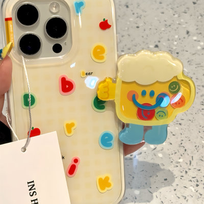 创意彩色字母水杯摇摇乐适用于iphone16promax手机壳苹果15pm/14